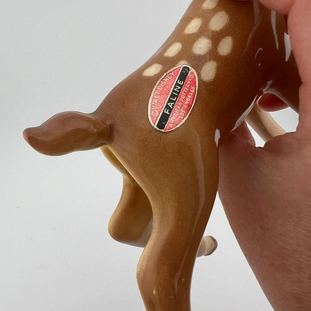 Vintage Walt Disney Faline Figurine American Pottery Los Angeles 1940s Bambi